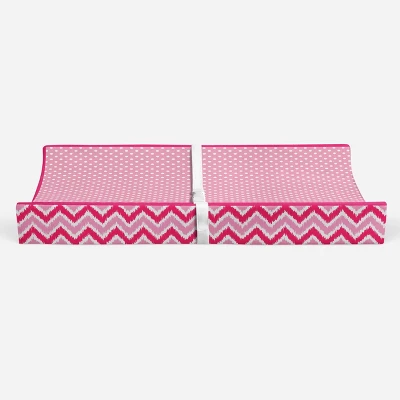 Bacati - MixNMatch Pink Pin Dots Changing Pad Cover 5 Bacati - MixNMatch Pink Pin Dots Changing Pad Cover - Image 5