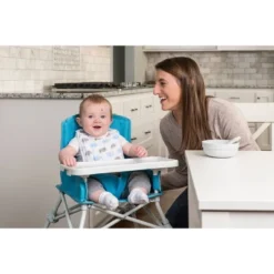Regalo My Portable High Chair With Tray - Aqua