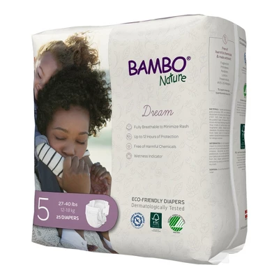 Bambo Nature Baby Diapers, Heavy Absorbency, Eco-Friendly, Size 5, 25 Count, 3 Packs, 75 Total 3 Bambo Nature Baby Diapers, Heavy Absorbency, Eco-Friendly, Size 5, 25 Count, 3 Packs, 75 Total - Image 3