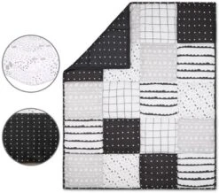 The Peanutshell Preston Black & White Crib Bedding Set, 4pc To 12 Pc
