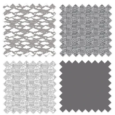 Bacati - Clouds In The City Gray Clouds Quilted Changing Pad Cover 8 Bacati - Clouds In The City Gray Clouds Quilted Changing Pad Cover - Image 8