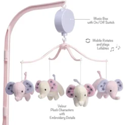 Bedtime Originals Elephant Dreams Pink Musical Baby Crib Mobile Soother Toy -Baby Trend Store GUEST c401e53d 67f0 42d4 9505 ca7eed87a081