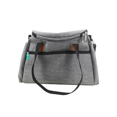 Gray And Black Multi-Compartment Diaper Bag With Changing Pad 4 Gray And Black Multi-Compartment Diaper Bag With Changing Pad - Image 4