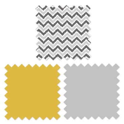 Bacati - Ikat Dots Giraffe Yellow Grey Neutral 10 Pc Crib Set With Long Rail Guard Cover & 4 Muslin Swaddling Blankets 9 Bacati - Ikat Dots Giraffe Yellow Grey Neutral 10 Pc Crib Set With Long Rail Guard Cover & 4 Muslin Swaddling Blankets - Image 9