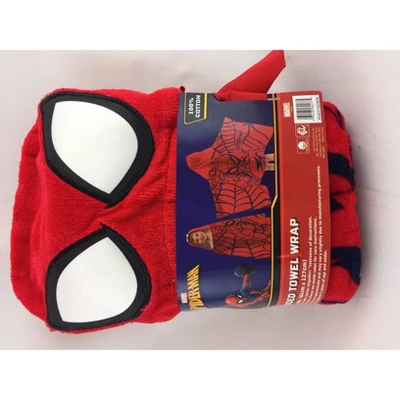 Marvel Spider-Man Hooded Bath Towel Red 2 Marvel Spider-Man Hooded Bath Towel Red - Image 2
