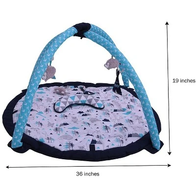 Bacati - Baby Activity Gyms & Playmats (Woodlands Aqua/Navy/Grey) 1 Bacati - Baby Activity Gyms & Playmats (Woodlands Aqua/Navy/Grey)