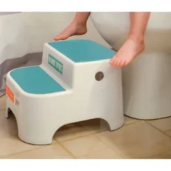 Prince Lionheart Uppy2 Step Stool For Kids' Potty Training And Bathroom - Glacier