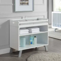 Suite Bebe Livia Changing Table - White/Gray -Baby Trend Store GUEST cc11a2b9 aa37 40de a890 b4a666bb6f56