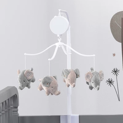 Bedtime Originals Elephant Love Musical Baby Crib Mobile Soother Toy - Gray 4 Bedtime Originals Elephant Love Musical Baby Crib Mobile Soother Toy - Gray - Image 4