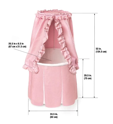 Badger Basket Empress Round Baby Bassinet With Canopy 4 Badger Basket Empress Round Baby Bassinet With Canopy - Image 4