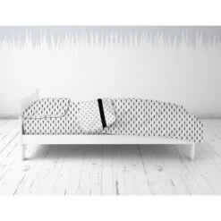 Bacati - Mustache/Plus Muslin 4 Pc Toddler Bedding Set, Black -Baby Trend Store GUEST d2c897c5 3b45 4bbc 918e 180b517fba26