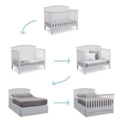 Delta Children Archer 4-in-1 Convertible Crib - Bianca White -Baby Trend Store GUEST d99be53a e067 4e3c b165 040b54d530ae