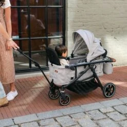 Larktale Crossover All-in-One Stroller And Wagon - Convert From A Single Baby Stroller To A Two Seater Pull Wagon With Canopy - Nightcliff Stone -Baby Trend Store GUEST dd7e8f3a 4078 48ed b8d0 7f3a92ec1beb