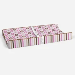 Bacati - Mod Dots/Stripes Pink/choco Dots Changing Pad Cover -Baby Trend Store GUEST e311a5e7 02d0 4cda 9030 345069658318