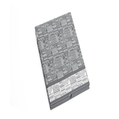 Bacati - Clouds In The City Mint//Gray Collapsible Laundry Hamper 2 Bacati - Clouds In The City Mint//Gray Collapsible Laundry Hamper - Image 2