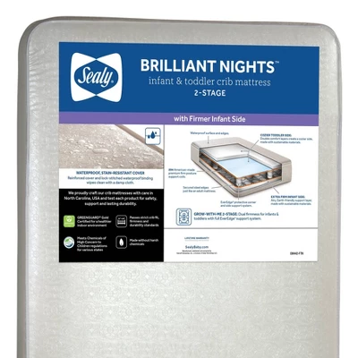 Sealy Brilliant Nights 2-Stage Dual Firmness Crib And Toddler Mattress 4 Sealy Brilliant Nights 2-Stage Dual Firmness Crib And Toddler Mattress - Image 4