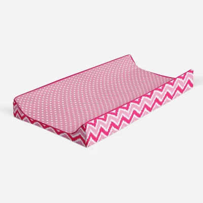 Bacati - MixNMatch Pink Pin Dots Changing Pad Cover 6 Bacati - MixNMatch Pink Pin Dots Changing Pad Cover - Image 6