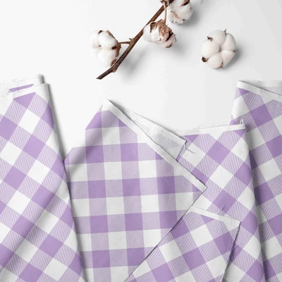 Bacati - Check Plaids Printed Purple 100 Percent Cotton Universal Baby US Standard Crib Or Toddler Bed Fitted Sheet 1 Bacati - Check Plaids Printed Purple 100 Percent Cotton Universal Baby US Standard Crib Or Toddler Bed Fitted Sheet