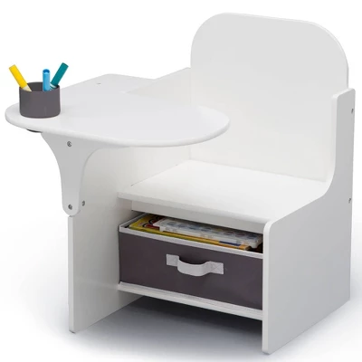 Delta Children MySize Chair Desk With Storage Bin - White 2 Delta Children MySize Chair Desk With Storage Bin - White - Image 2