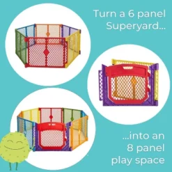 Toddleroo By North States Superyard Colorplay Baby Gate Extensions And Installation Kit - 4pc