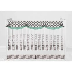Bacati - Love Gray Mint 10 Pc Crib Bedding Set With Long Rail Guard Cover 17 Bacati - Love Gray Mint 10 Pc Crib Bedding Set With Long Rail Guard Cover -Baby Trend Store GUEST f9aa6113 2160 45b9 9c63 138484391713