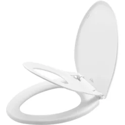 Mayfair By Bemis Little2Big Never Loosens Elongated Plastic Children's Potty Training Toilet Seat With Slow Close Hinge - White -Baby Trend Store GUEST fa470107 6a21 48c5 aebf f883d403613f