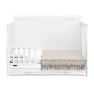 Graco Asheville 5-in-1 Convertible Crib With Drawer - White 4 Graco Asheville 5-in-1 Convertible Crib With Drawer - White - Image 4