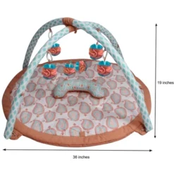 Bacati - Baby Activity Gyms & Playmats (Paisley Isabella, Coral/Aqua)